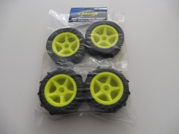 Tamiya 2WD paddle tire set | Neon yellow | 4 pieces # 500900155